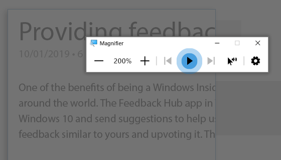 Lupa czytająca tekst na głos